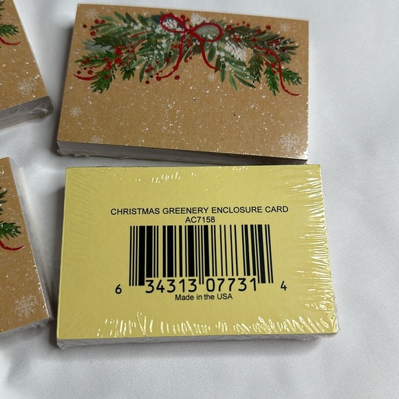 Christmas Greenery Enclosure Card 3.5x2.25" Pack of 50 - Picture 4 of 5